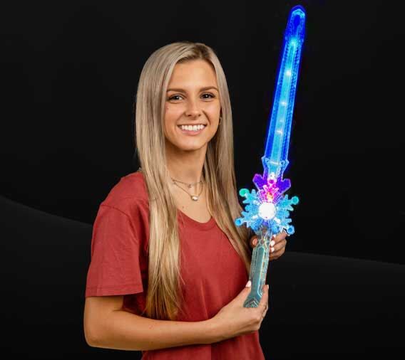 LED Crystal Snowflake Wand | Light up | Flashing | Sword | Frozen