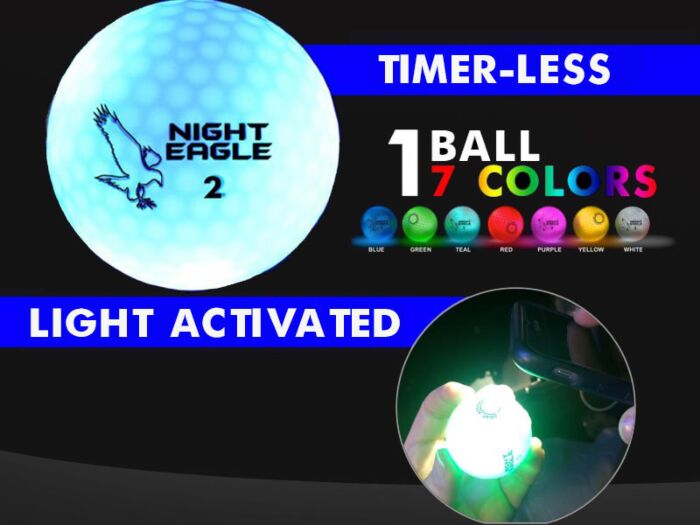Multi-color Night Eagle CV Light Up LED Golf Ball