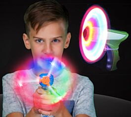 Spinning led pin wheel gun with sound effects