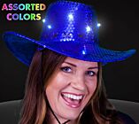 Flashing Sequin Cowboy Hat