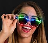 Flashing Retro Square Glasses