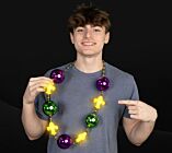 Flashing Fleur De Lis Jumbo Necklace