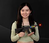 Light up Spinning AK-47 Toy Gun