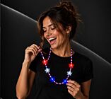 Light up Patriotic Star Bead Necklace