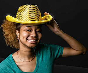 Light up Sequin Cowboy Hat - Gold