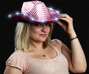 Light up Sequin Cowboy Hat - Pink