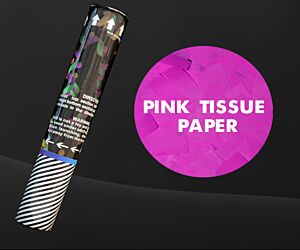 12" Gender Reveal Confetti Cannon - Pink Tissue