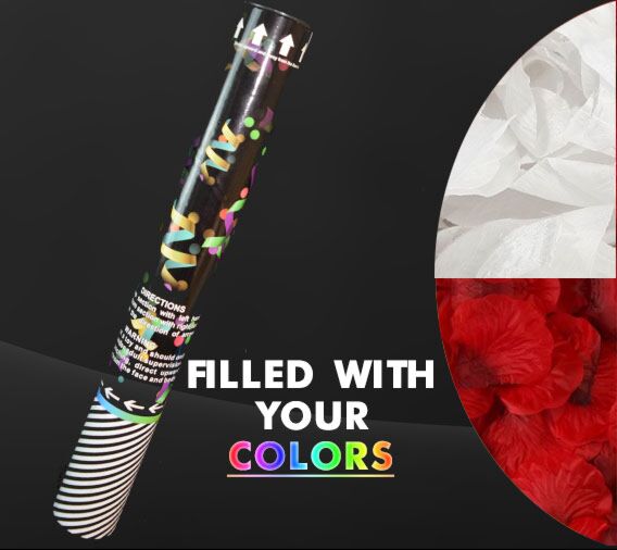 16 inch Rose Petal Confetti Cannons