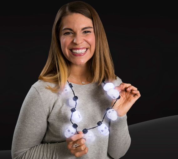 LED Skeleton Skull Head Necklace