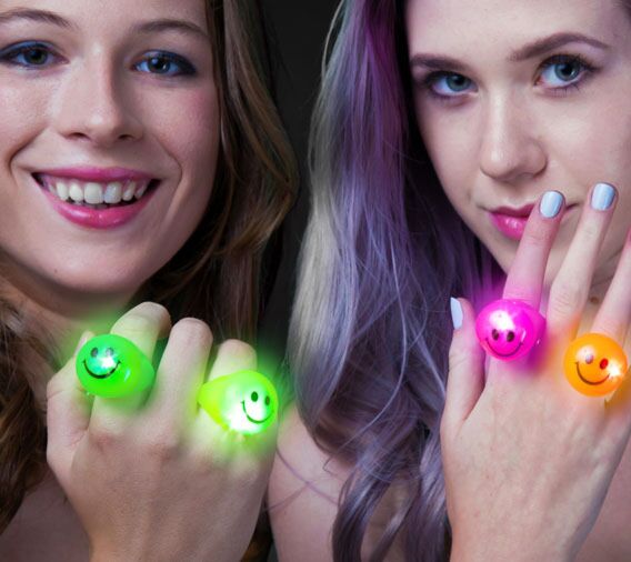 Light up Smiley Face Rings