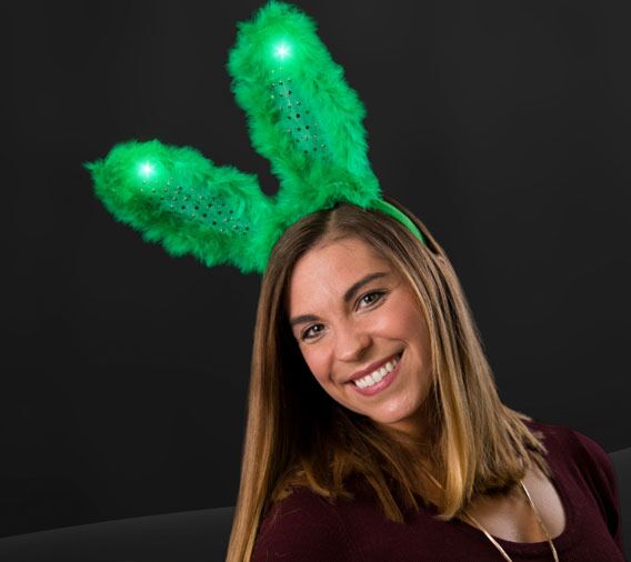 Green Flashing Bunny Ears