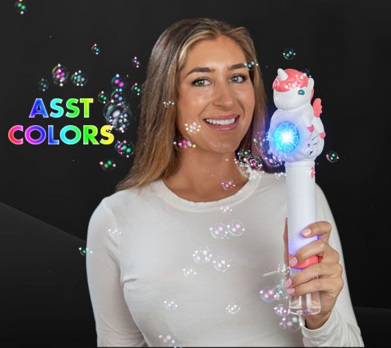 Light Up Magical Unicorn Bubble Wand