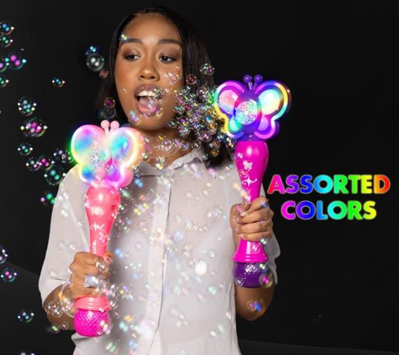 10 Hole LED Butterfly Bubble Wand