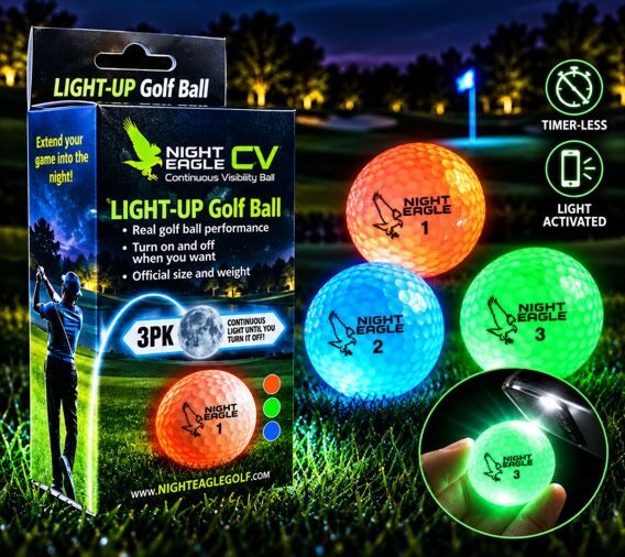 Night Eagle CV LED Golf Ball - 3 Pack