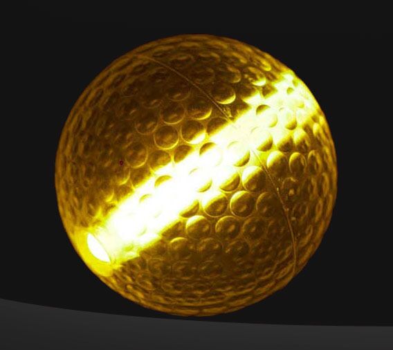 Orange Glow Stick Golf Balls