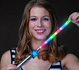 Flashing red blue green star wand