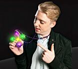 3d Fleur De Lis bead necklace