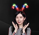 LED Tinsel Candy Cane Headband