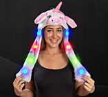 Light up Plush Unicorn Moving Ear Hat