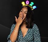 LED 2024 New Years Eve Tinsel Headband