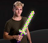 Mardi Gras Flashing Pixel Sword