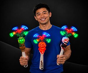 LED Spooky Assorted Halloween Windmill Wands