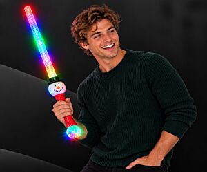Flashing Snowman Crystal Ball Christmas Sword