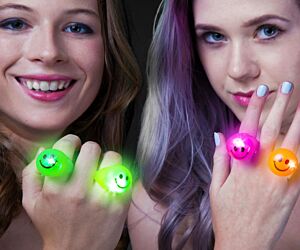 Light up Smiley Face Rings 