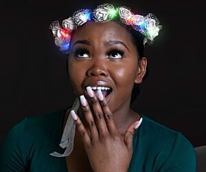 LED Rosebud Flower Crown Headband 