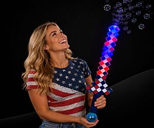 LED Pixel Freedom Blast Bubble Sword