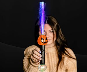 Flashing Pumpkin Fiber Optic Wand