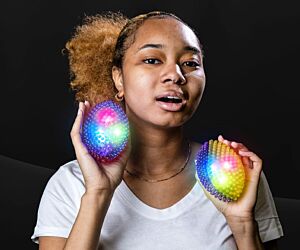 Light up Spikey Football (5 Inches)