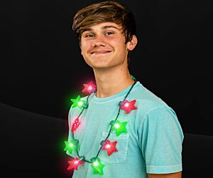Flashing Christmas Star Necklace