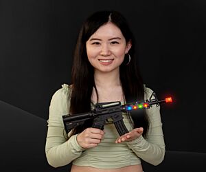 Light up Spinning AK-47 Toy Gun
