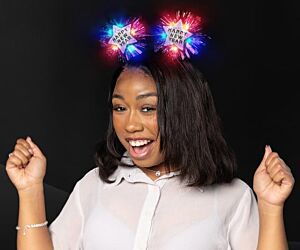 Happy New Year Fiber Optic Star Headband