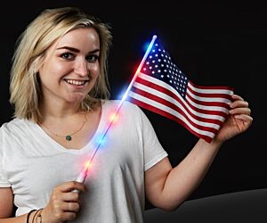 Flashing Patriotic Flag Wand