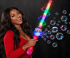 LED Santa Claus 10-Hole Christmas Bubble Sword