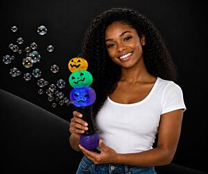LED Triple Pumpkin Halloween Bubble Wand