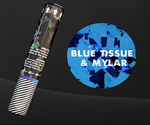 12" Gender Reveal Confetti Cannon - Blue Mix