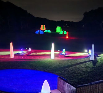 10ft tower and 12ft interactive driving range golf targets
