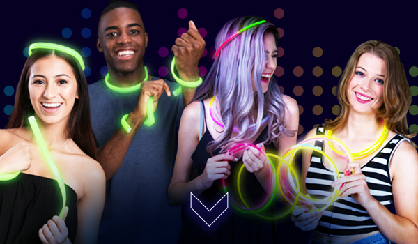 Five fluorescent bracelets Custom Star Aid Stick Disco Club Glow wristband  Sparkle with fun run led night aperture, random color - AliExpress
