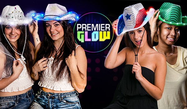 Light up sequin cowboy hats